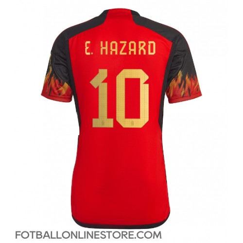 Billige Belgia Eden Hazard #10 Hjemmetrøye VM 2022 Kortermet